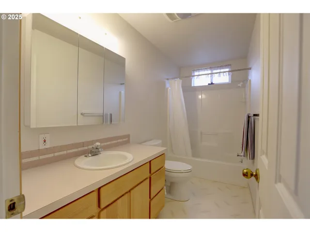 a bathroom with a sink a toilet a shower and a mirror