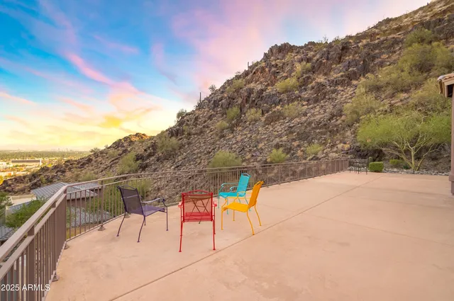 a view of an outdoor space and balcony