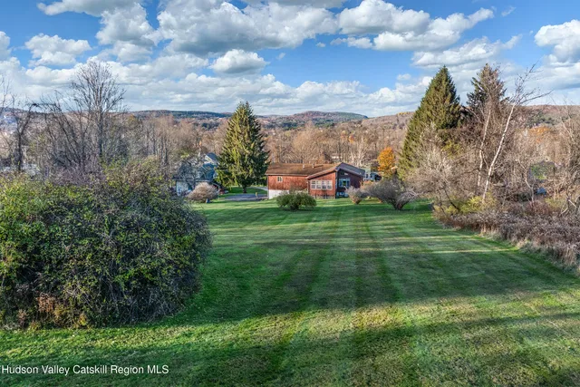 a view of an outdoor space and a yard