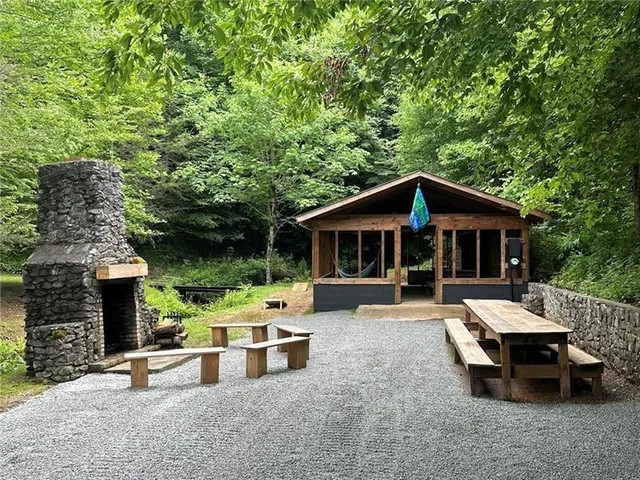 a terrace of a house with outdoor seating