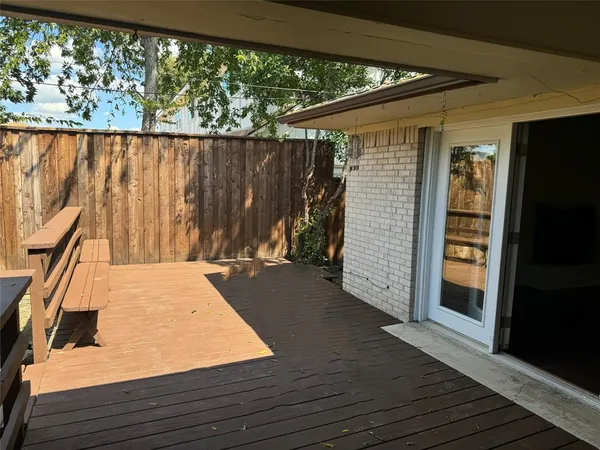 a view of outdoor space and deck