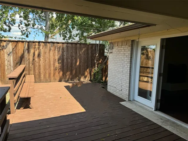 a view of outdoor space and deck