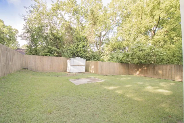 a view of a backyard