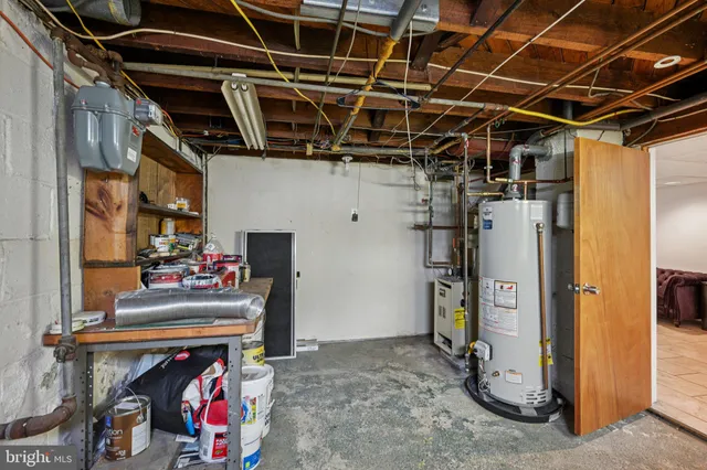a view of storage and utility room