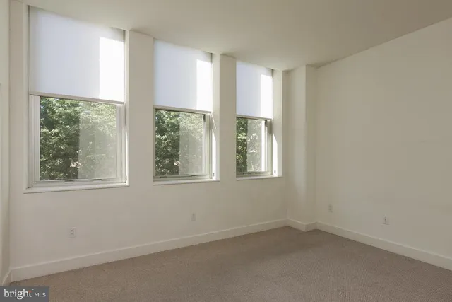 an empty room with a window