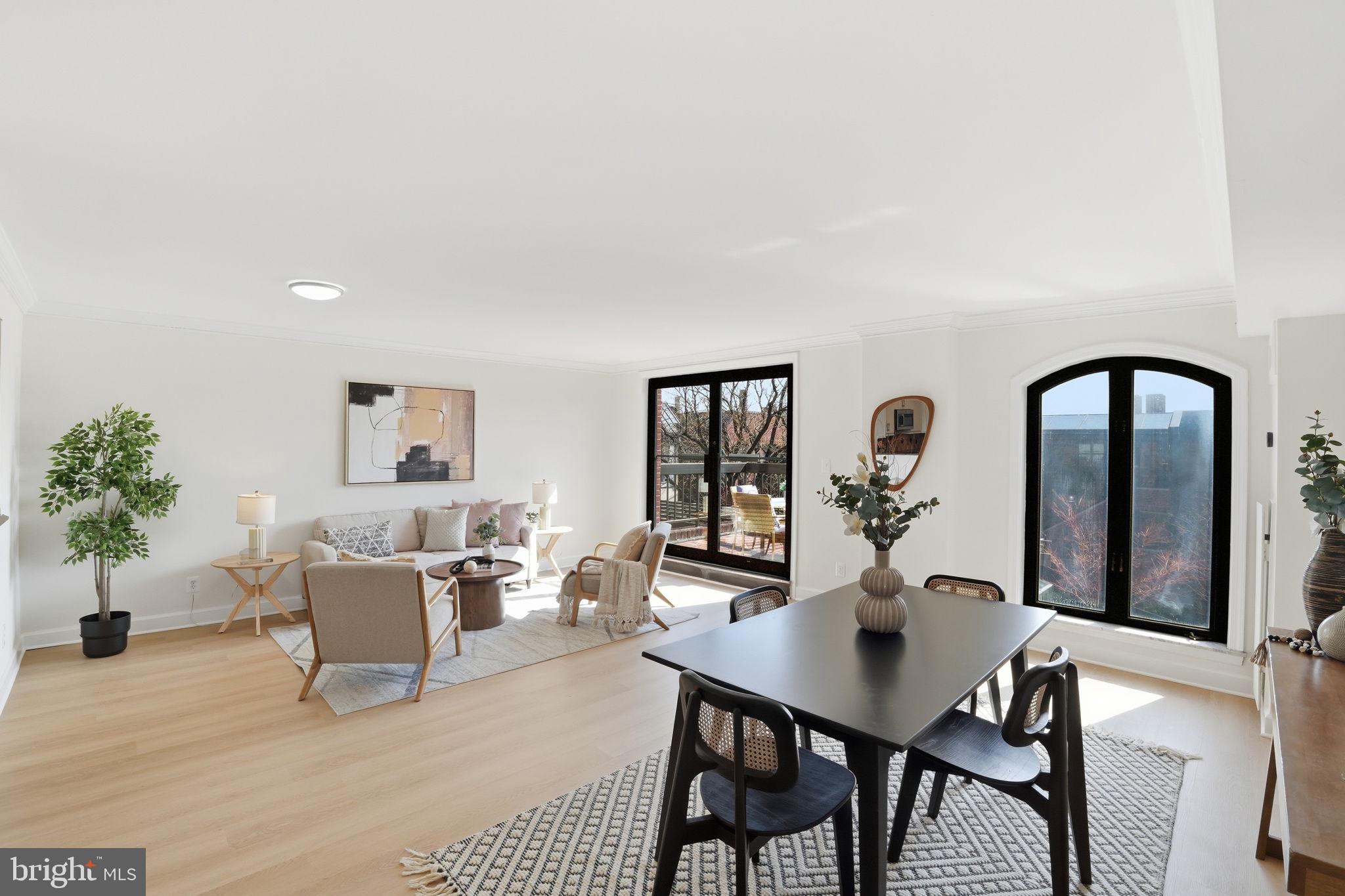 1080 Wisconsin Avenue Northwest, Unit 305 Washington, DC 20007 - Photo 7 of 27 Dining and living room