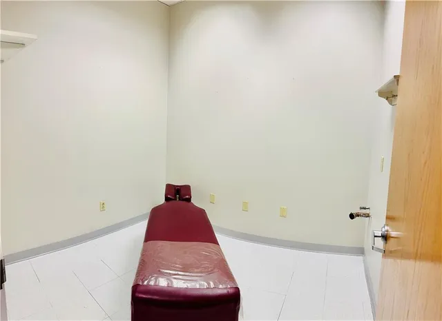 a bathroom with a tub