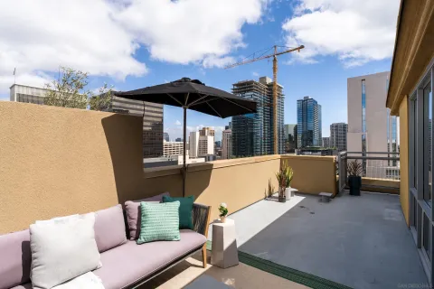 a view of outdoor space with seating area