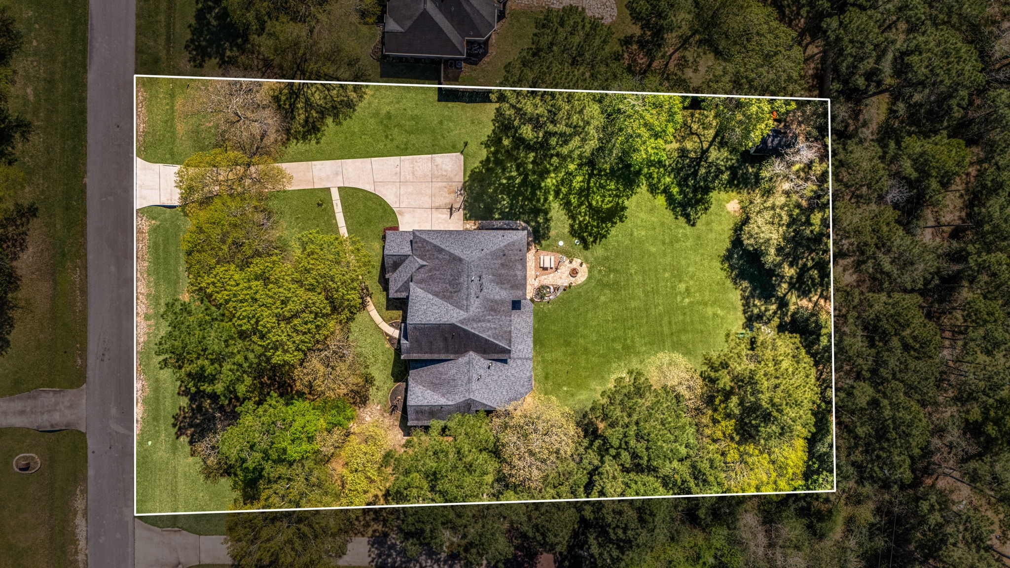 14419 Timbergreen Drive Magnolia, TX 77355 - Photo 36 of 43 Property lines outlined to highlight the expansive lot, offering privacy, space, and endless possibilities for outdoor living.