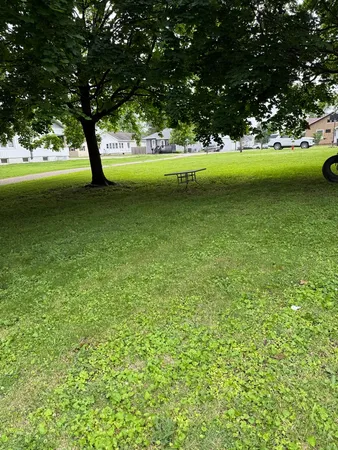a view of an ocean from a yard