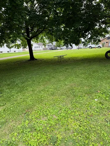 a view of an ocean from a yard