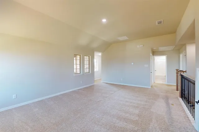 en empty room with windows