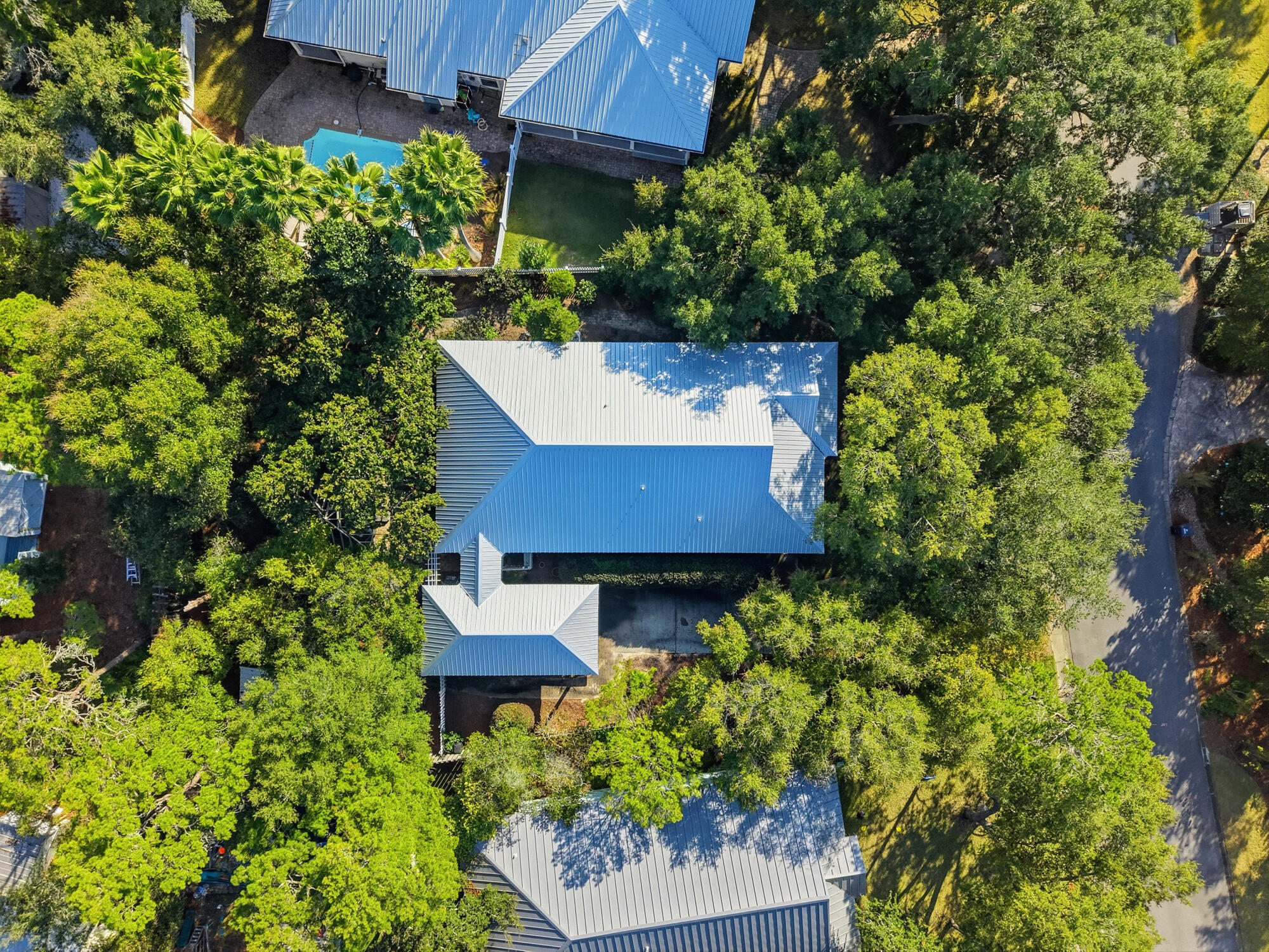 128 Seabreeze Boulevard Inlet Beach, FL 32461 - Photo 46 of 54 an aerial view of a house with a yard and garden