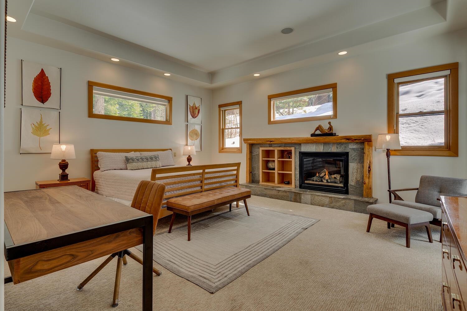 1809 Woods Point Way Northstar, CA 96161 - Photo 15 of 28 a living room with furniture a flat screen tv and a fireplace