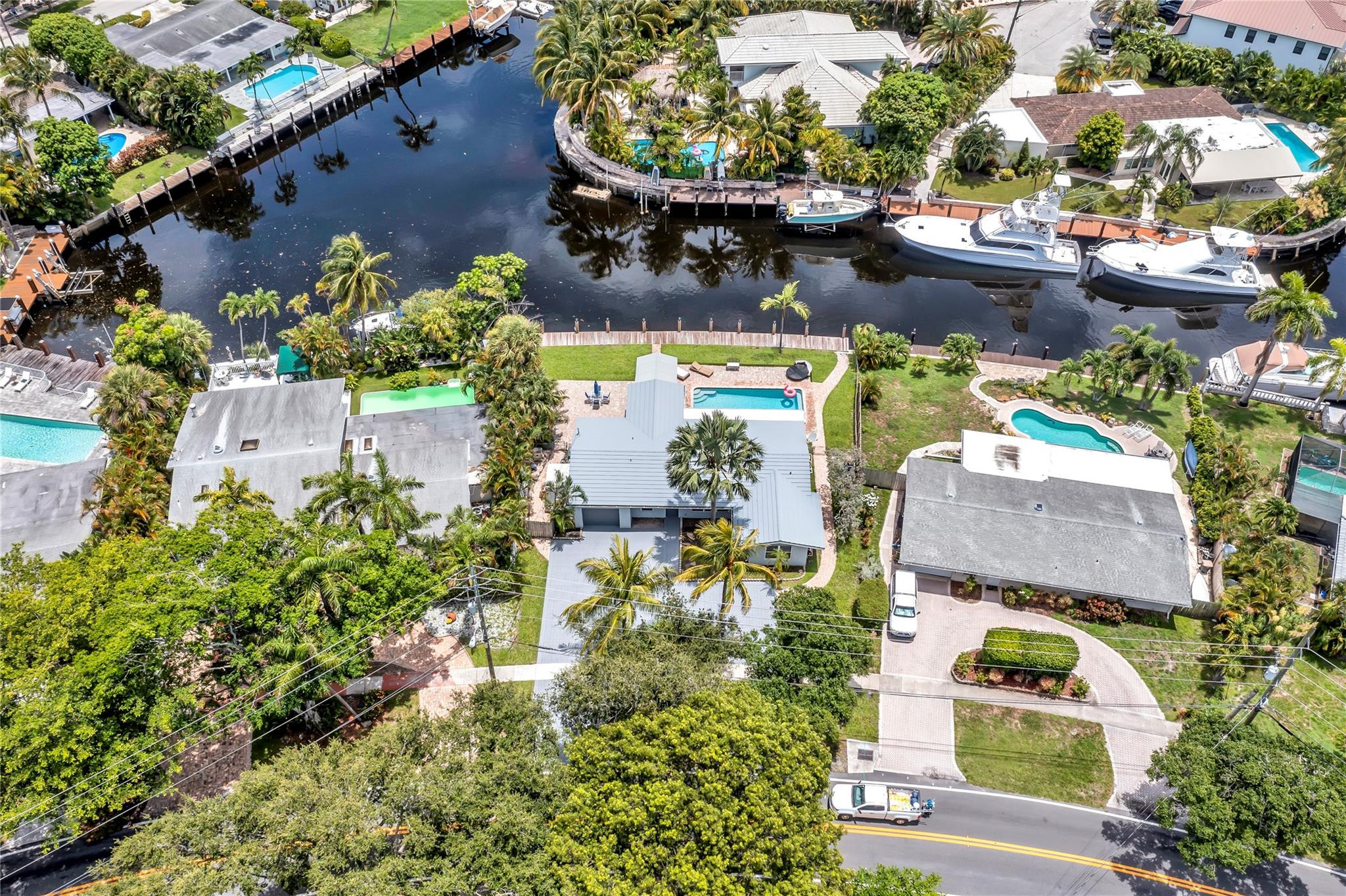 4730 Northeast 22nd Avenue Lighthouse Point, FL 33064 - Photo 6 of 35 an aerial view of residential houses with outdoor space