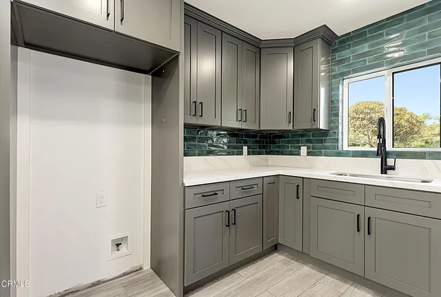 a view of a black gate