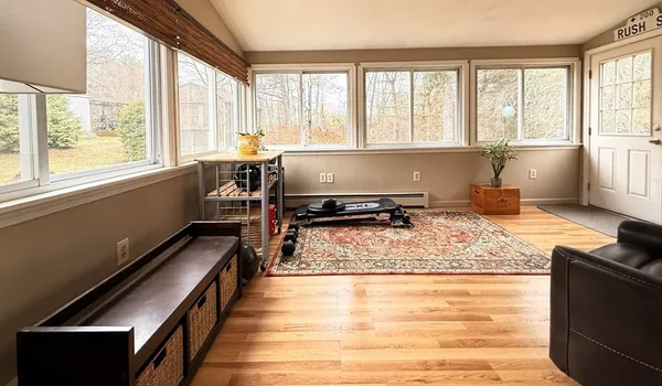 a very nice looking room with a large window