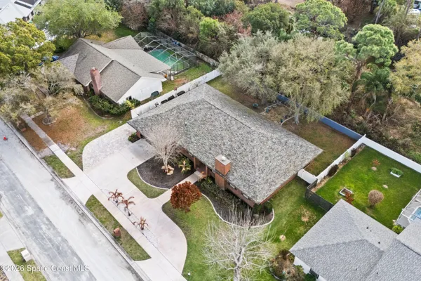 an aerial view of multiple house