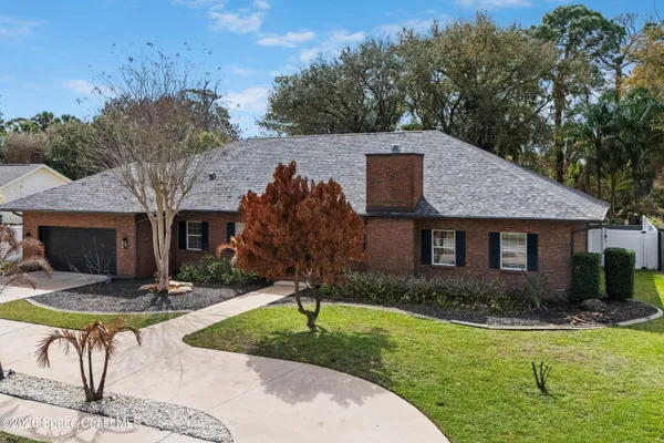 a front view of a house