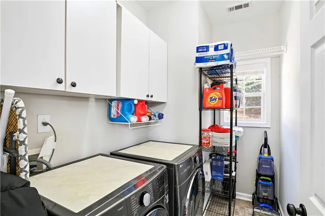 a room with storage and utility