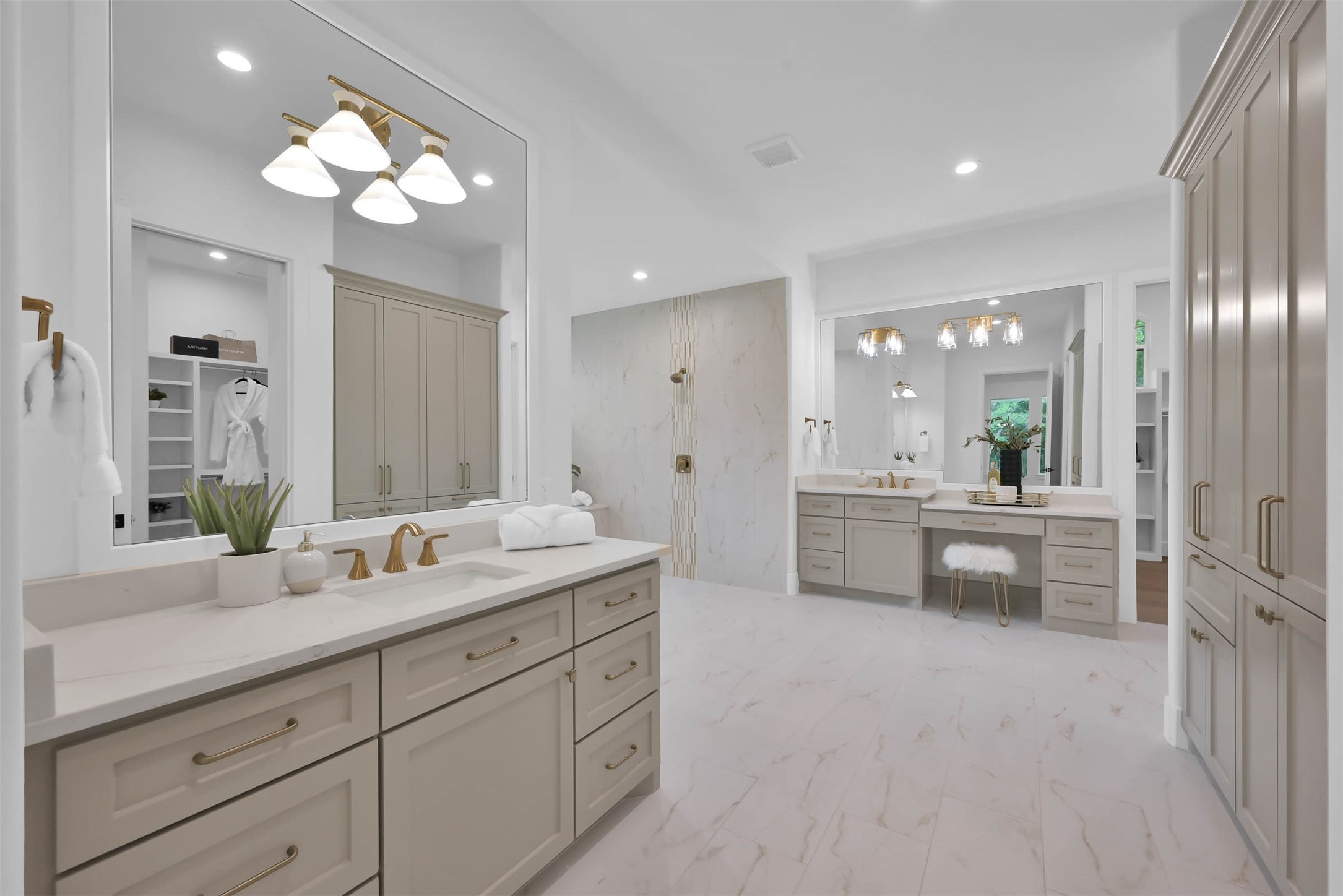 2437 Old Ranch Road Montgomery, TX 77316 - Photo 8 of 11 a bathroom with a double vanity sink and a mirror