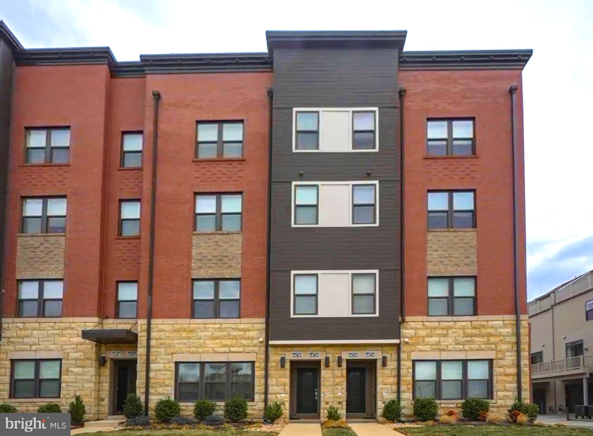 a front view of a building