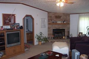 2775 Sandy Level Road Goodview, VA 24095 - Photo 3 of 6 a living room with furniture a fireplace and a flat screen tv
