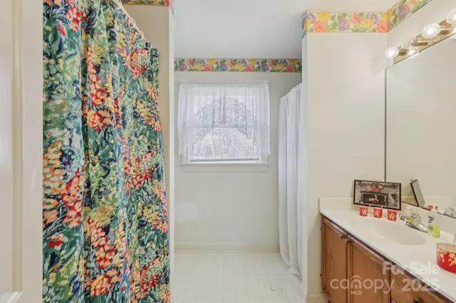 a utility room with shower and door