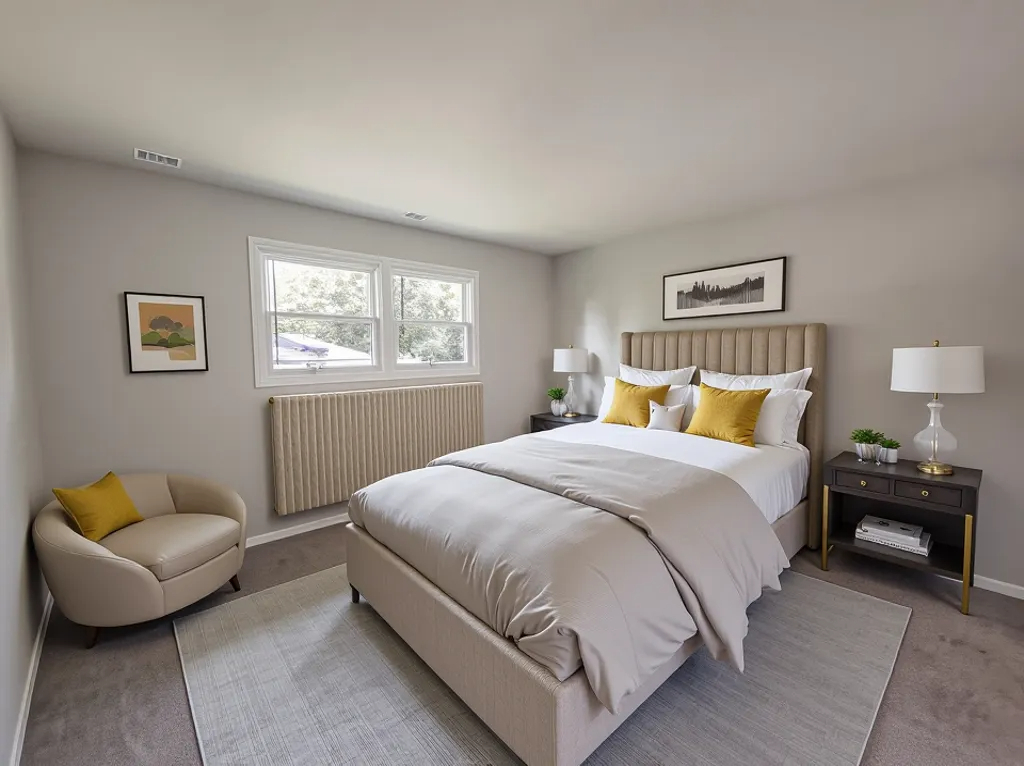 6037 Spring Lane Matteson, IL 60443 - Photo 12 of 29 a bedroom with a bed and a couch