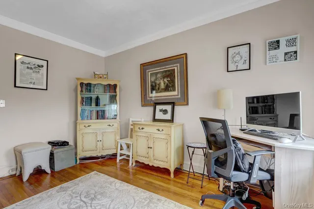 a workspace with furniture