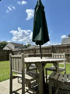 a view of outdoor space with seating