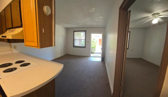 a view of kitchen and utility room