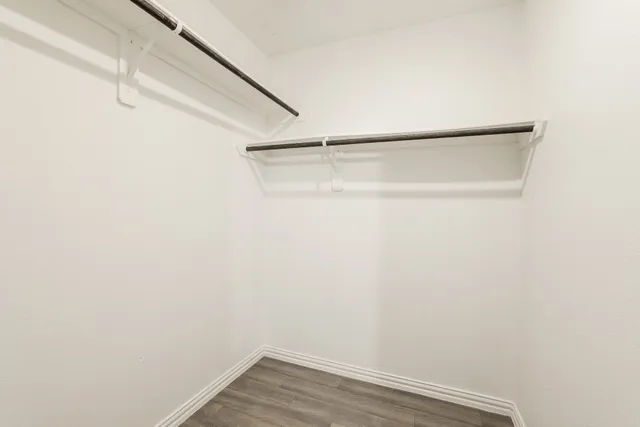 a view of small space with racks on the wall