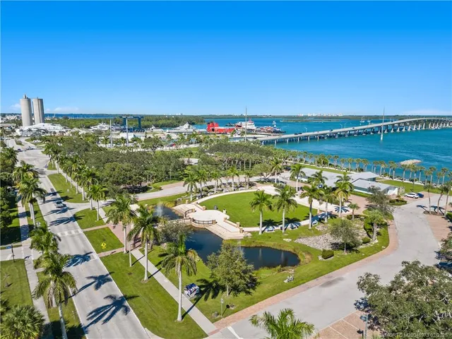 a view of a city with ocean view