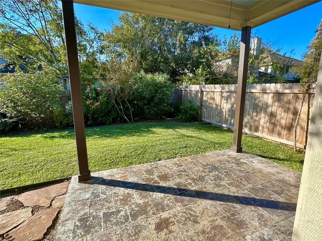 a view of a yard with porch