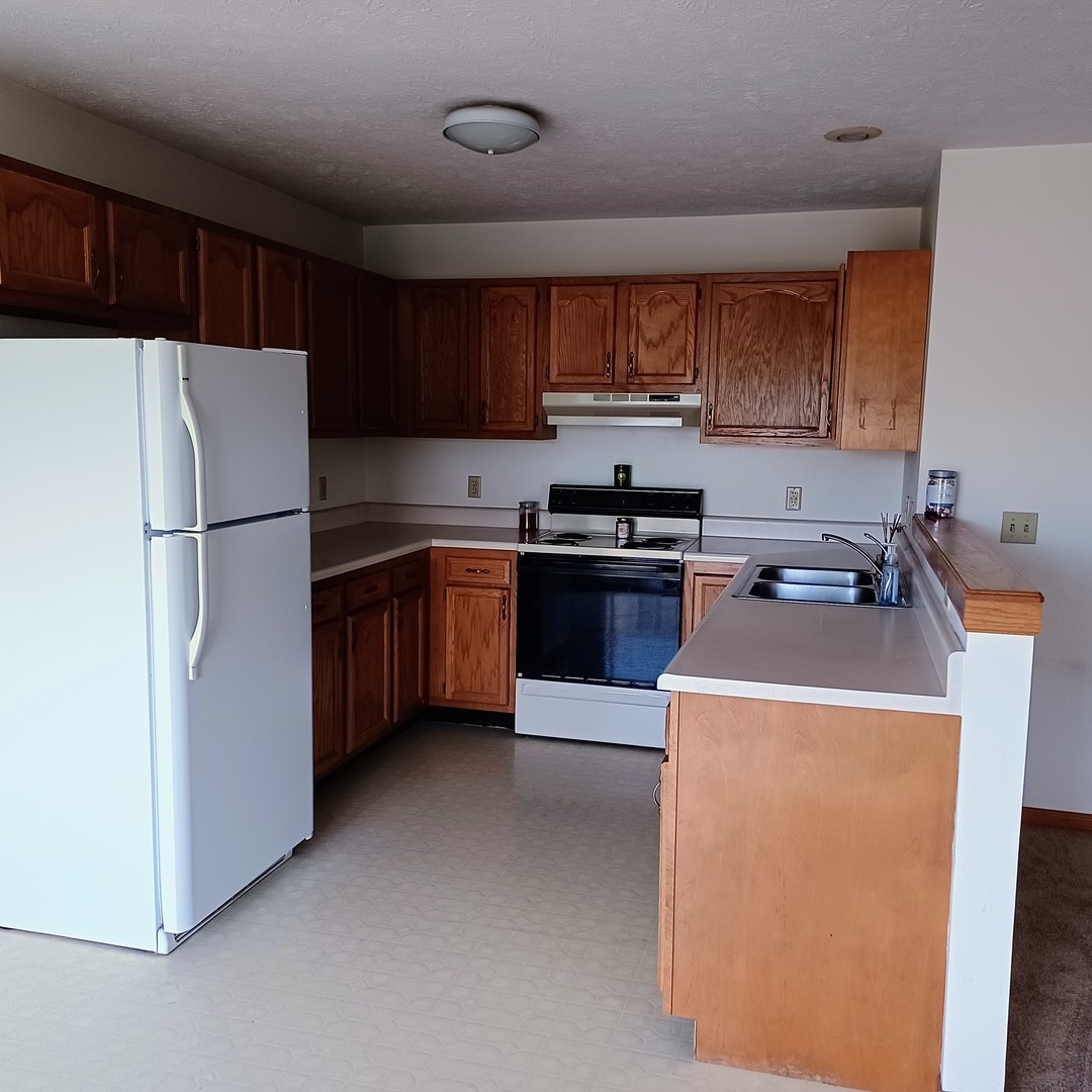 26 Vermont Avenue Bloomington, IL 61701 - Photo 4 of 15 a kitchen with sink a refrigerator and cabinets