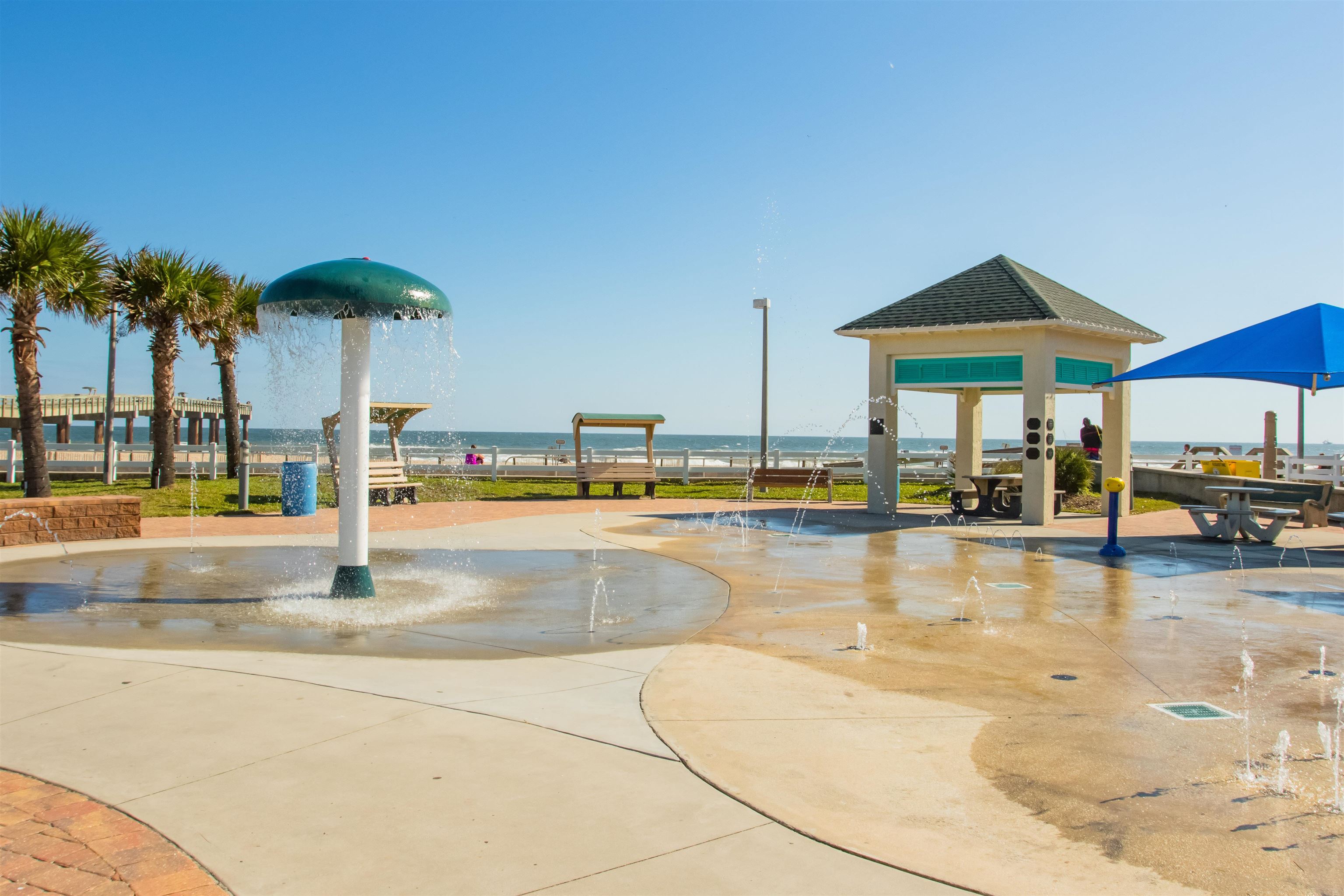 208 16th Street, Unit B St. Augustine, FL 32080 - Photo 61 of 68 a view of a swimming pool with an outdoor seating