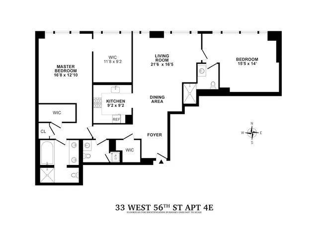 $2,599,000 | 33 West 56th Street, Unit 4E | Midtown Central
