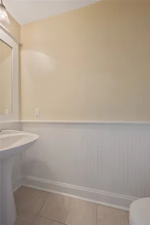 a view of small space with racks on the wall