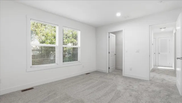 an empty room with a window