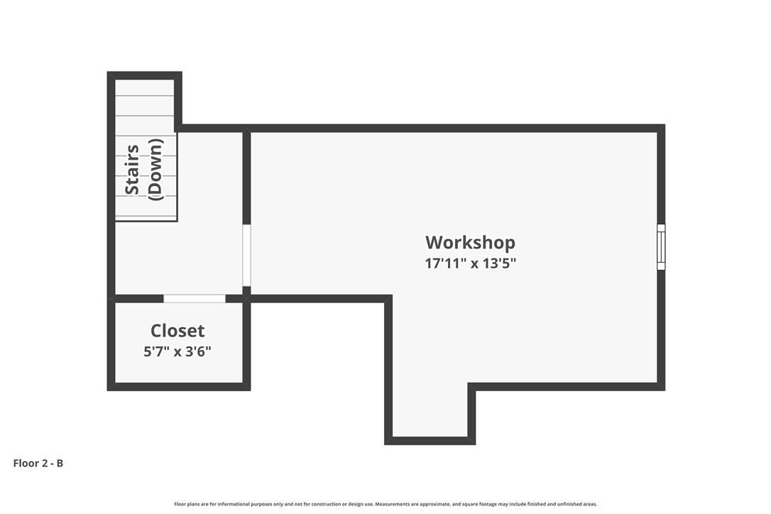 209 Remington Road East Stroudsburg, PA 18301 - Photo 41 of 41 A well-organized floor plan highlights a spacious workshop and a conveniently located closet.