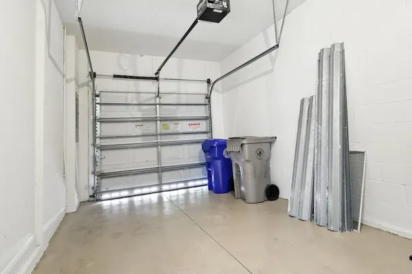 a view of a storage room with an empty room