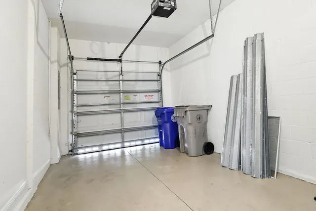 a view of a storage room with an empty room