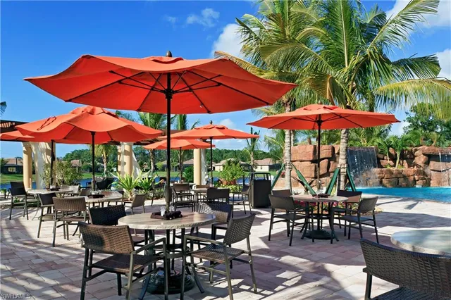 a outdoor space with sitting area