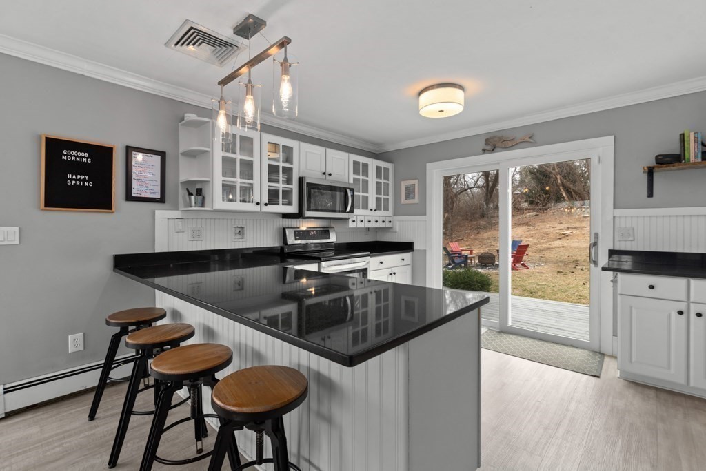 15 Scotland Road Newbury, MA 01951 - Photo 11 of 34 a kitchen with stainless steel appliances granite countertop a sink and a refrigerator