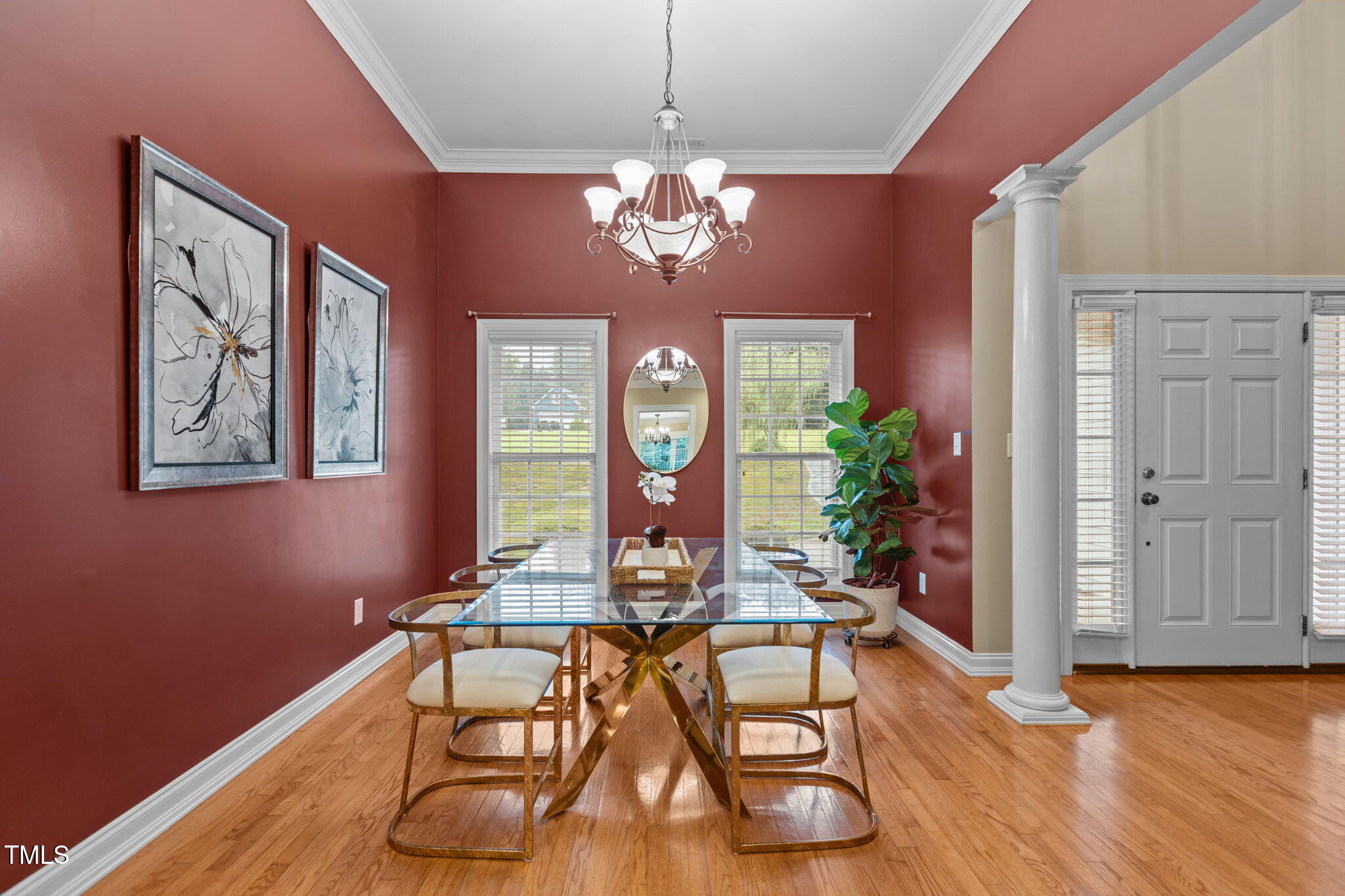 61 Fork Junction Road Timberlake, NC 27583 - Photo 9 of 59 a view of a dining room with furniture window and wooden floor