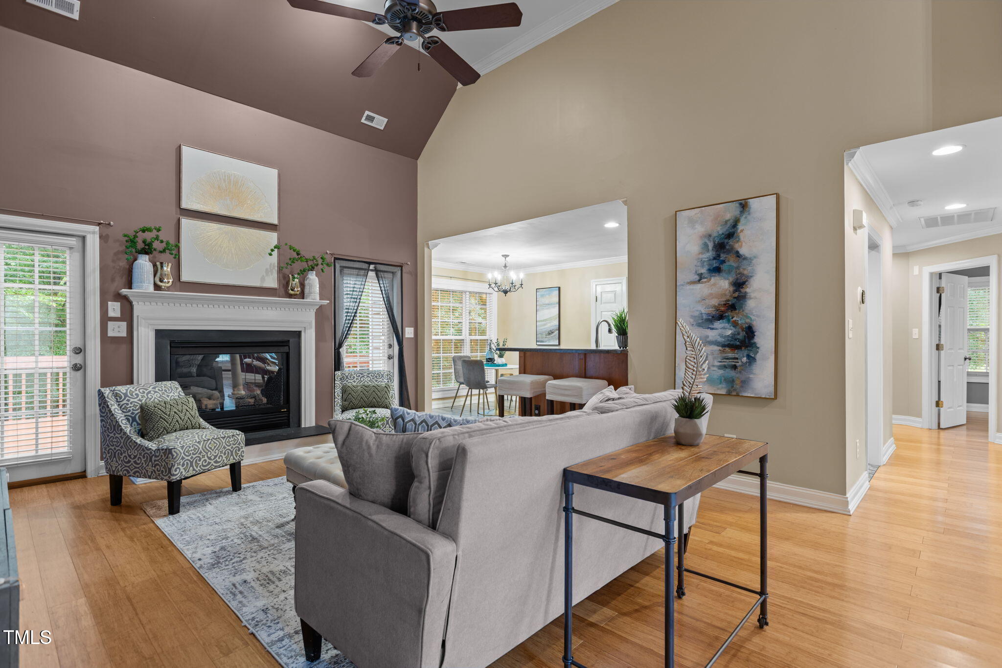 61 Fork Junction Road Timberlake, NC 27583 - Photo 12 of 59 a living room with furniture and a fireplace
