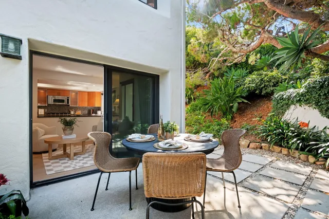 a outdoor space with furniture