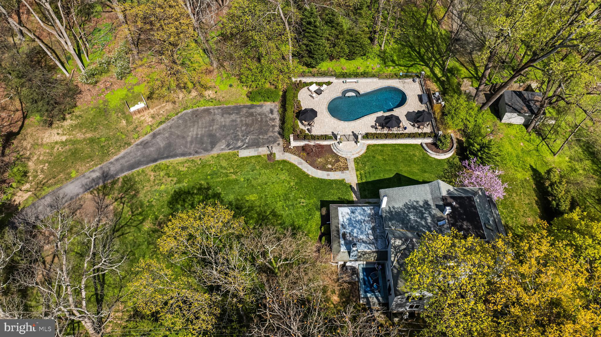 1846 Circle Road Baltimore, MD 21204 - Photo 62 of 62 a aerial view of a house with a yard and large trees