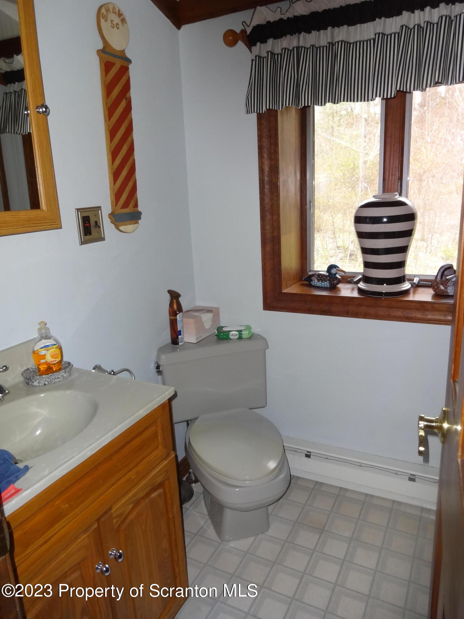 15 Buck River Road Thornhurst, PA 18424 - Photo 18 of 38 a bathroom with a toilet a sink and a window